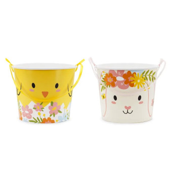 Easter candy buckets - 14 cm, 2 pcs.