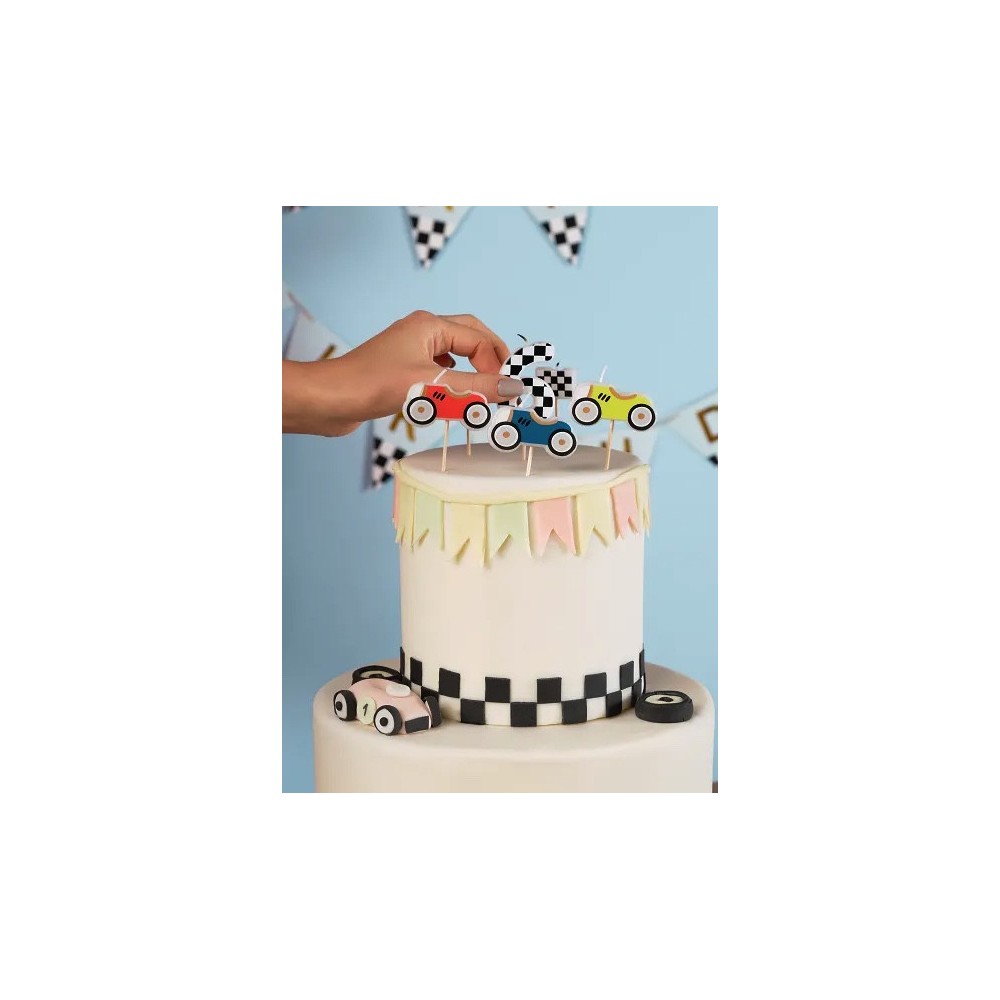Birthday candles Cars - 2-3 cm, 5 pcs.