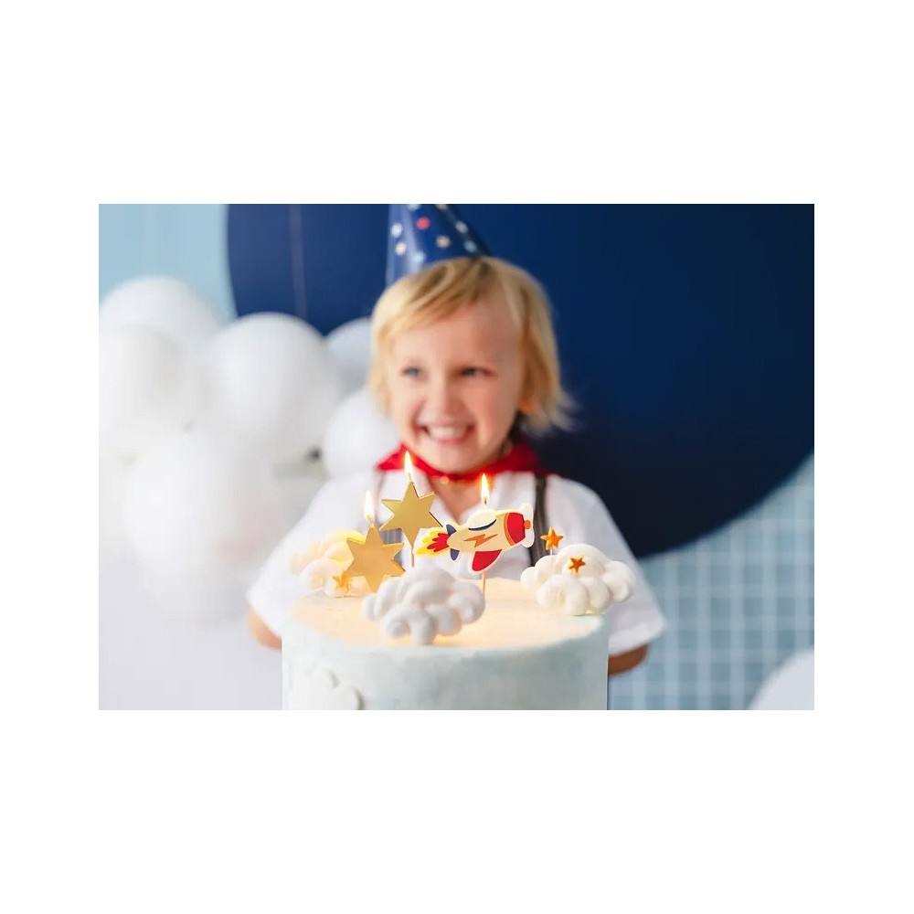 Birthday candles Airplane - 4,5-5 cm, 3 pcs.