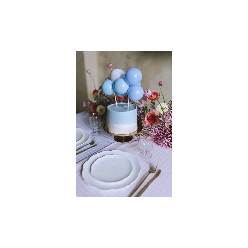 Balloon cake topper - blue, 29 cm