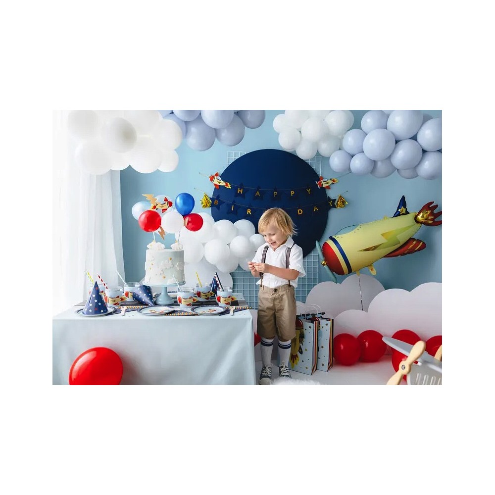 Topper balonowy na tort Samolot - 29 cm