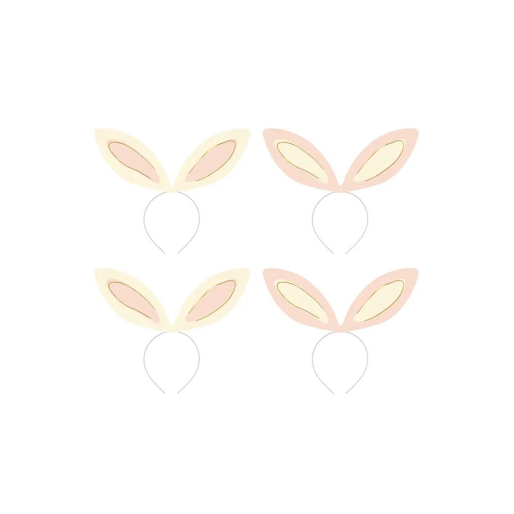 Bunny ears headbands - 12,5 x 29 cm, 4 pcs.
