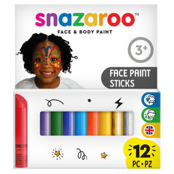 Face paint sticks set - Snazaroo - 12 pcs.