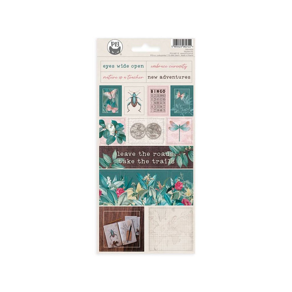 Set of paper stickers 10,5 x 23 cm - Piątek Trzynastego - Naturalist 02