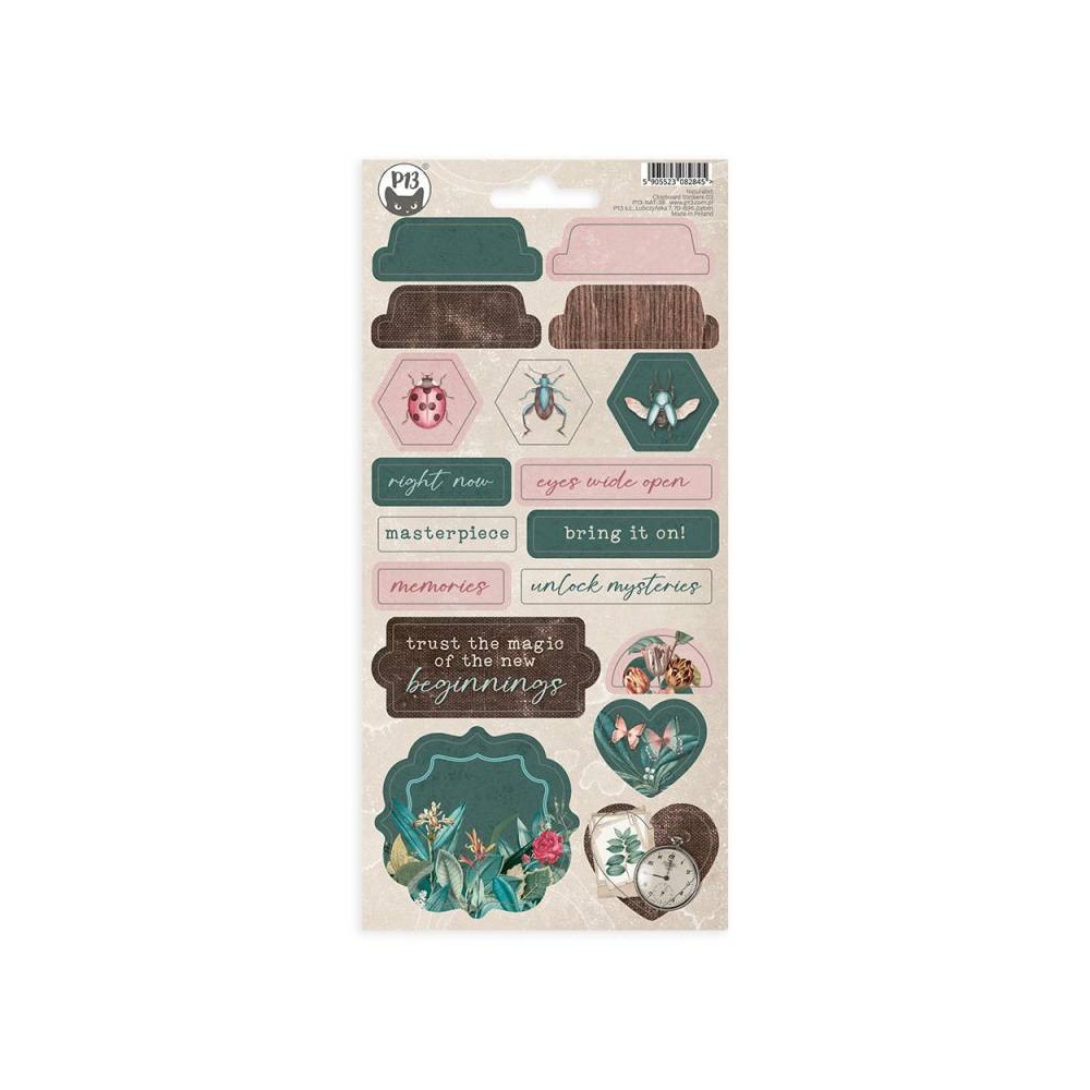 Set of cardboard stickers 10,5 x 22 cm - Piątek Trzynastego - Naturalist 03