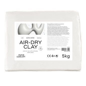 Glinka samoutwardzalna Air-Dry Clay - PaperConcept - Extra White 5 kg