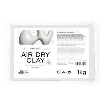 Glinka samoutwardzalna Air-Dry Clay - PaperConcept - Extra White 1 kg