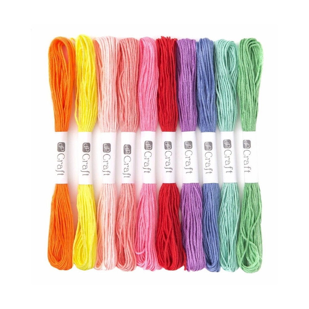 Set of stranded cotton Rainbow - DpCraft - 10 pcs.