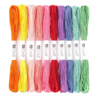Set of stranded cotton Rainbow - DpCraft - 10 pcs.