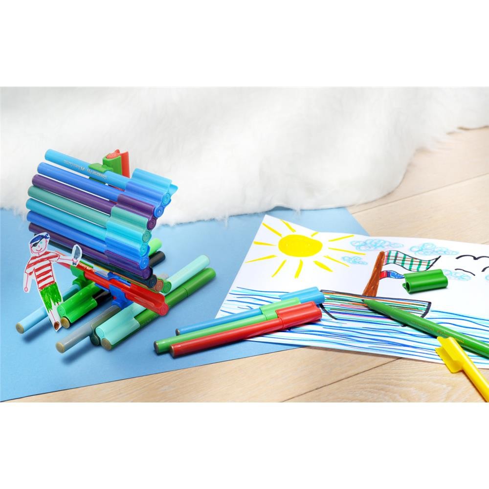 Zestaw flamastrów Connector Unicorn - Faber-Castell - 33 kolory