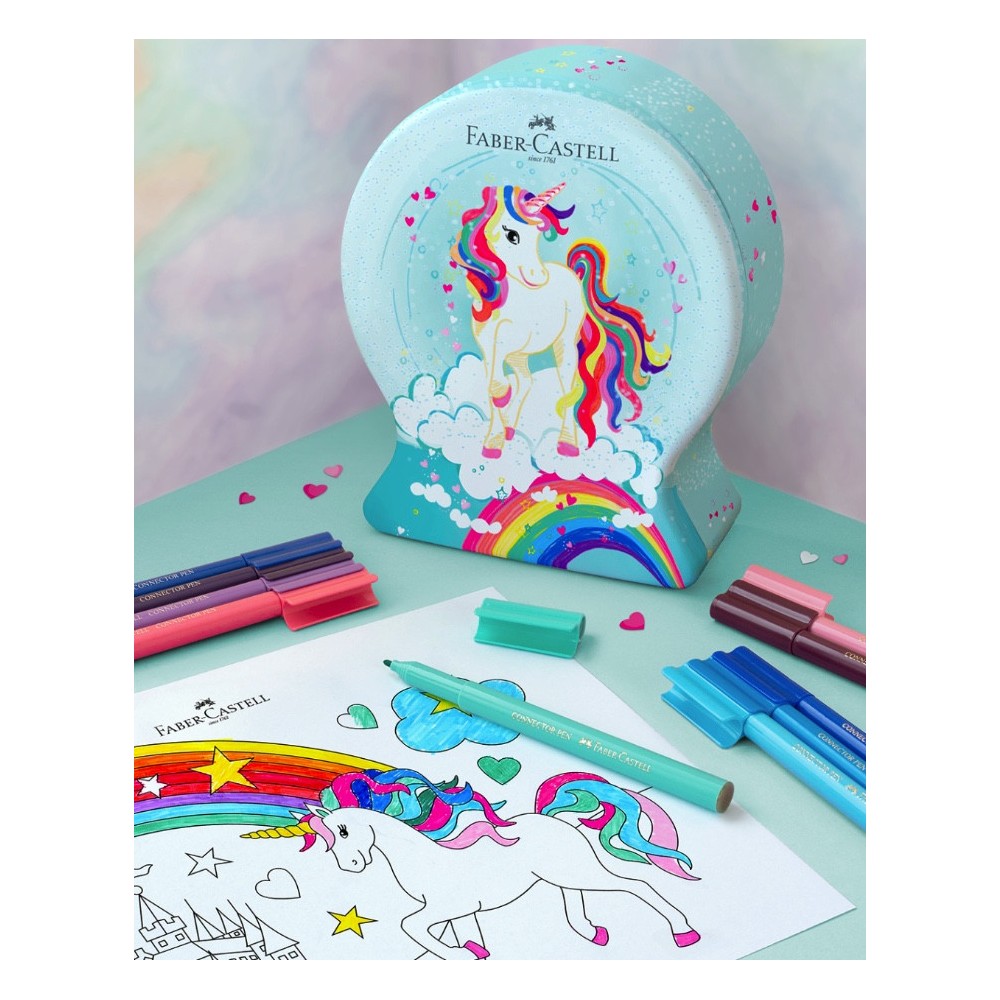 Zestaw flamastrów Connector Unicorn - Faber-Castell - 33 kolory