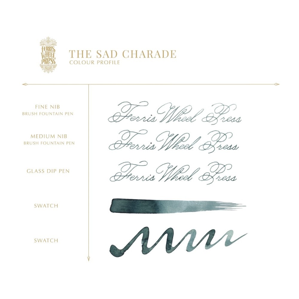 Calligraphy ink - Ferris Wheel Press - The Sad Charade, 38 ml