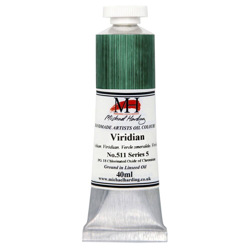 Oil paint - Michael Harding - 511, Viridian, 40 ml