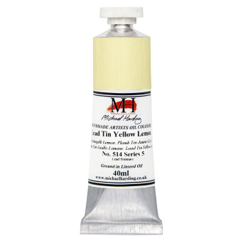 Farba olejna - Michael Harding - 514, Lead Tin Yellow Lemon, 40 ml