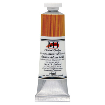 Oil paint - Michael Harding - 411, Quinacridone Gold, 40 ml