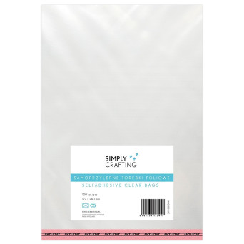 Torebki, woreczki foliowe z klejem - Simply Crafting - C5, 100 szt.
