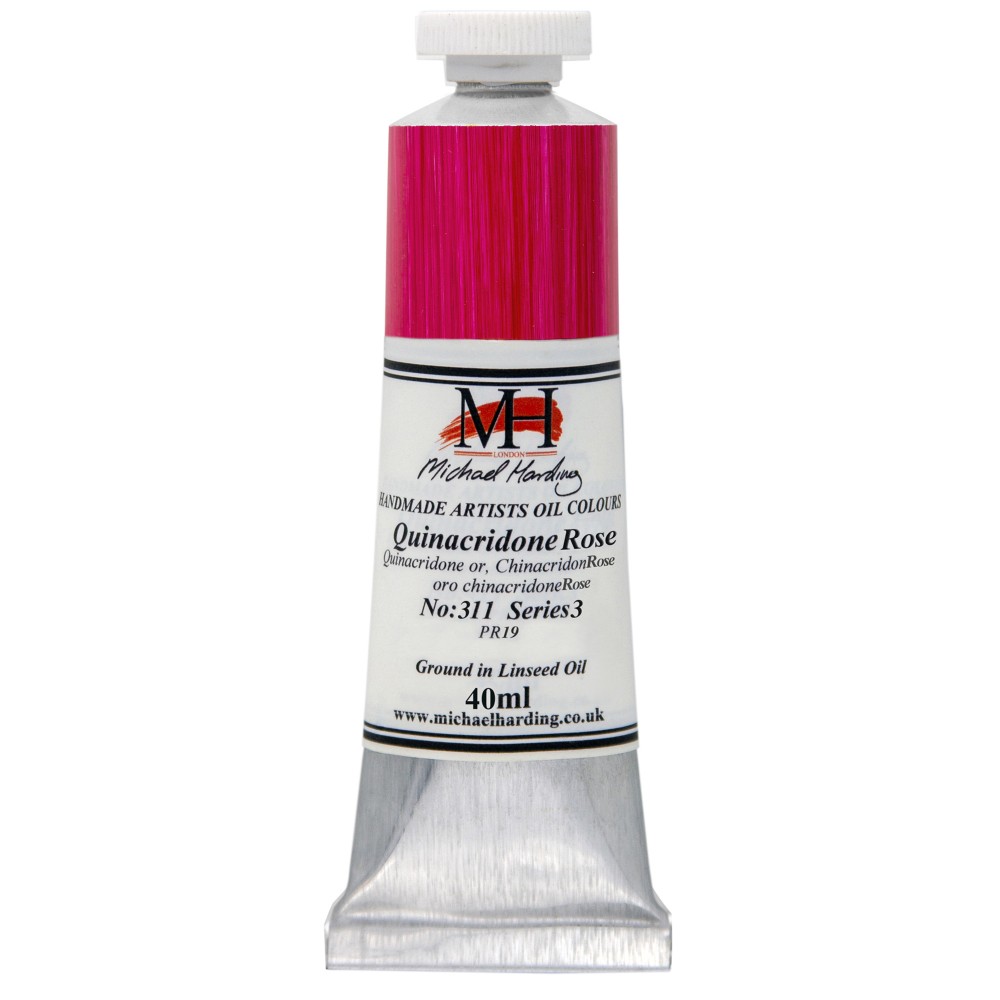 Oil paint - Michael Harding - 311, Quinacridone Rose, 40 ml