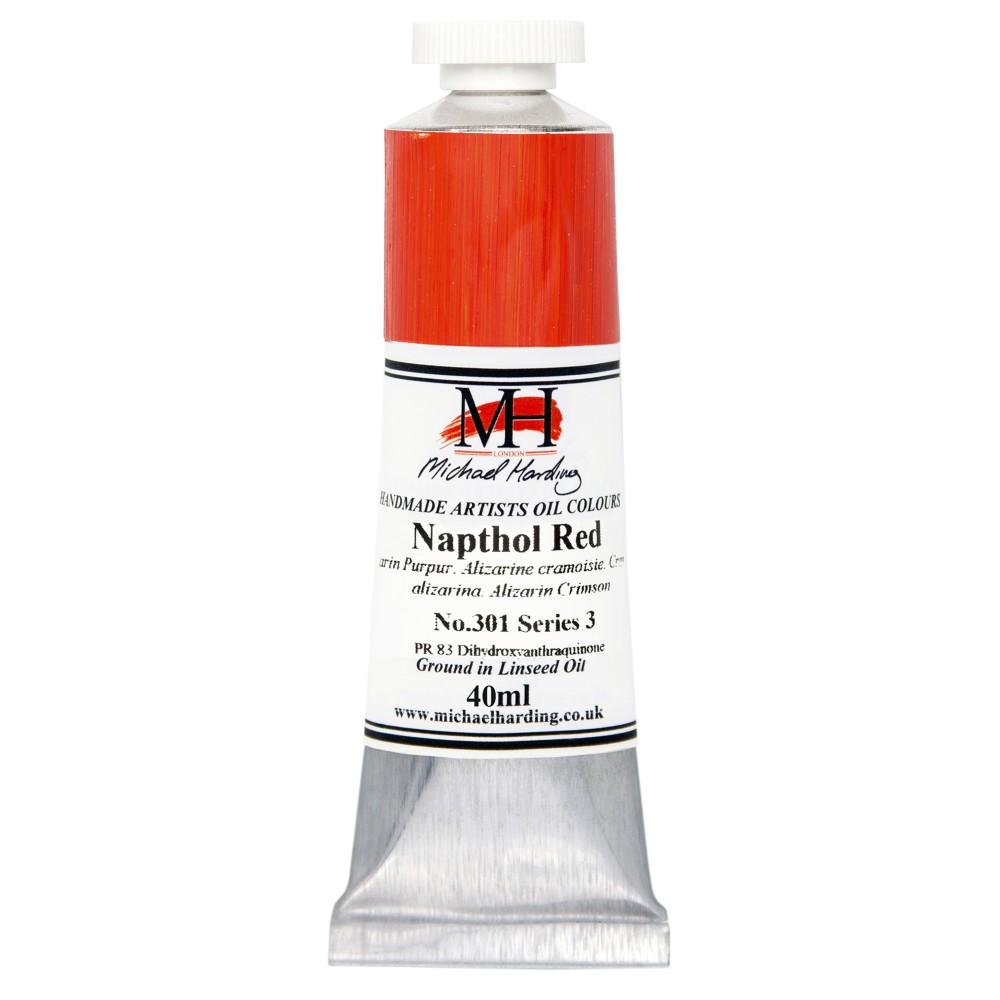 Farba olejna - Michael Harding - 301, Napthol Red, 40 ml
