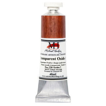 Farba olejna - Michael Harding - 220, Transparent Oxide Red, 40 ml