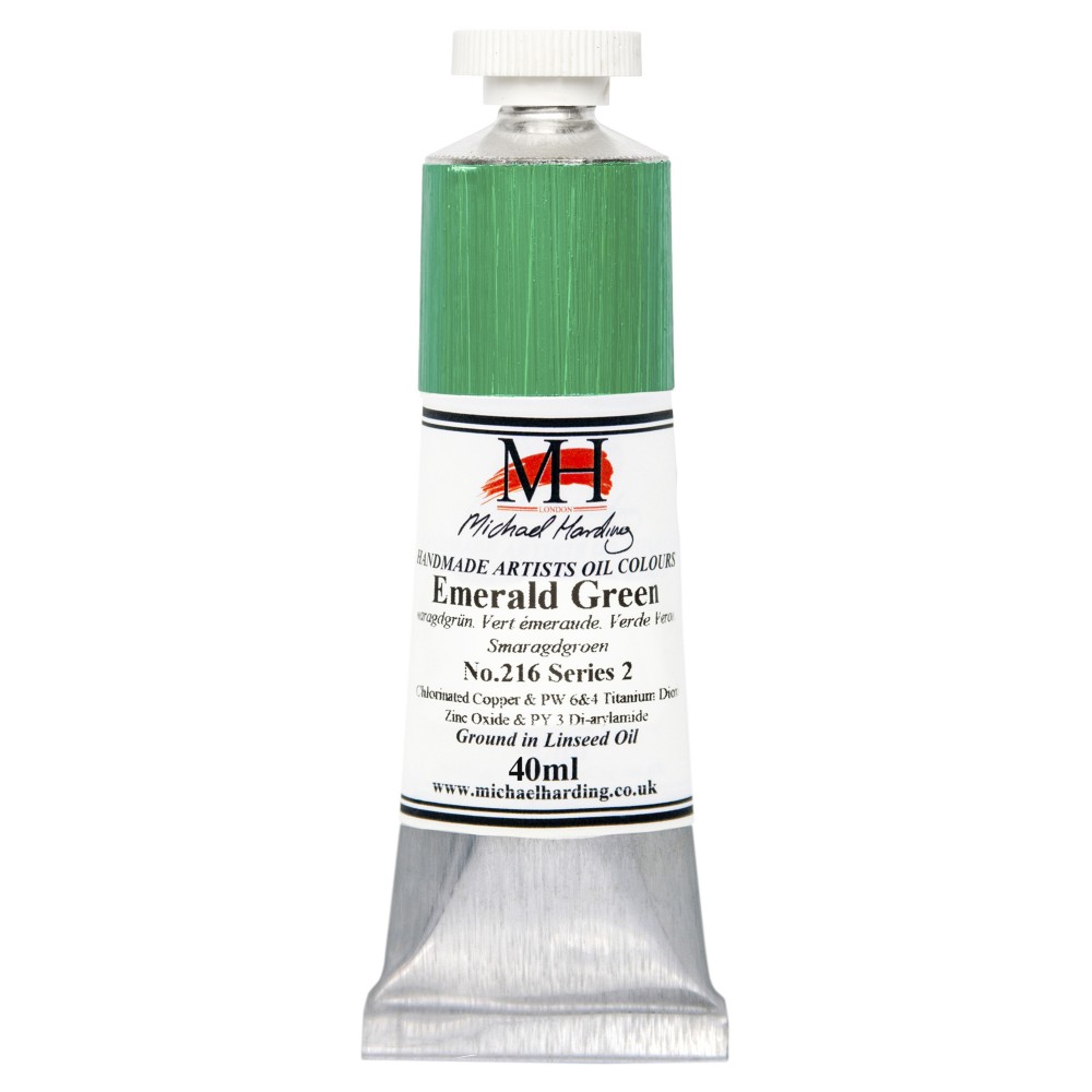 Oil paint - Michael Harding - 216, Emerald Green, 40 ml