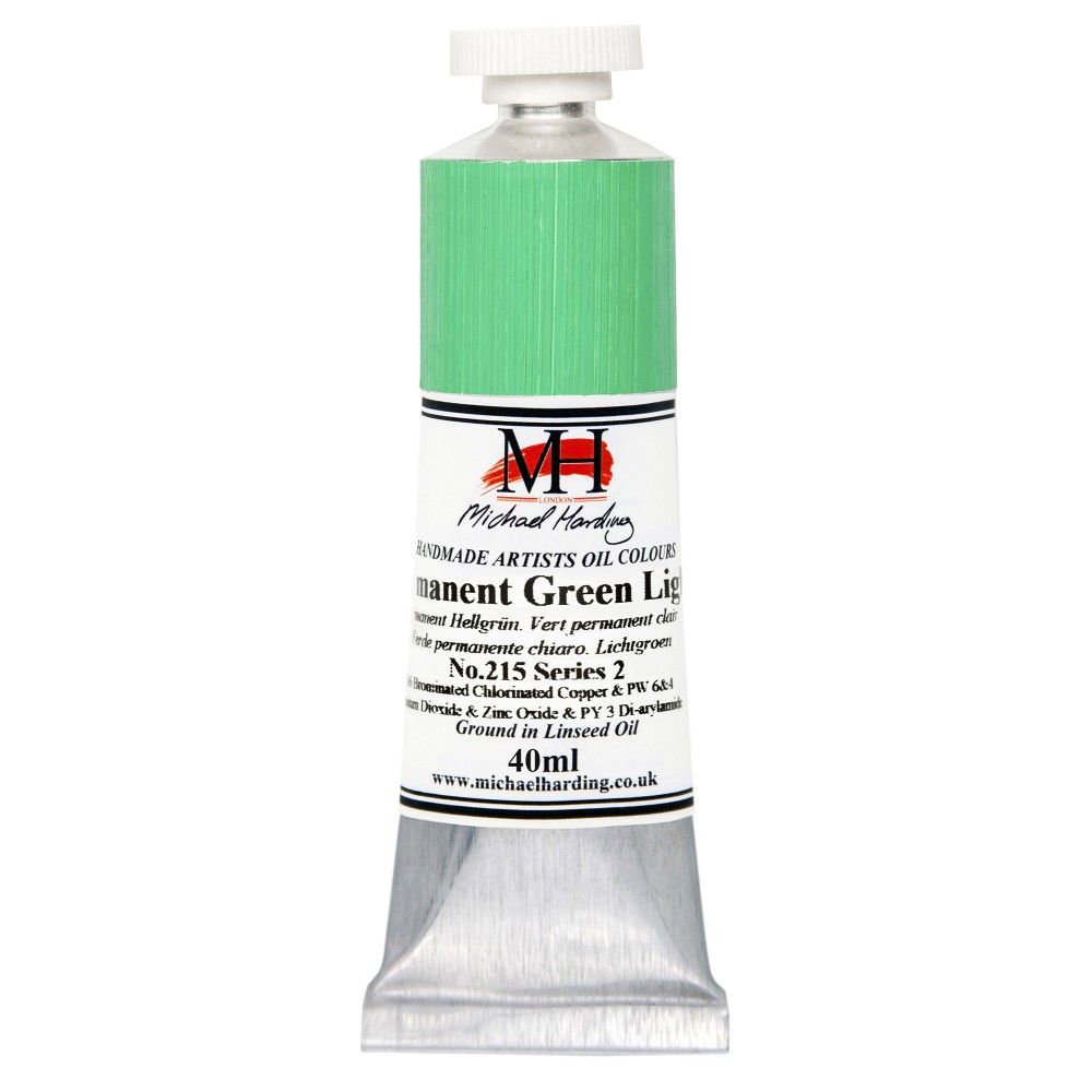 Oil paint - Michael Harding - 215, Permanent Green Light, 40 ml