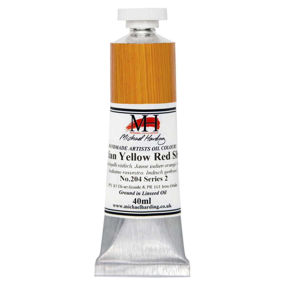 Farba olejna - Michael Harding - 204, Indian Yellow Red Shade, 40 ml