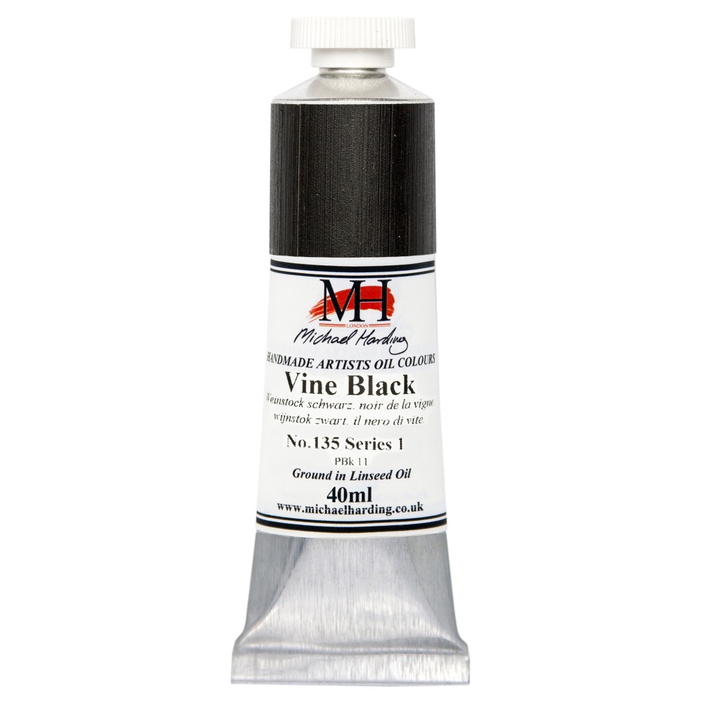 Oil paint - Michael Harding - 135, Vine Black, 40 ml