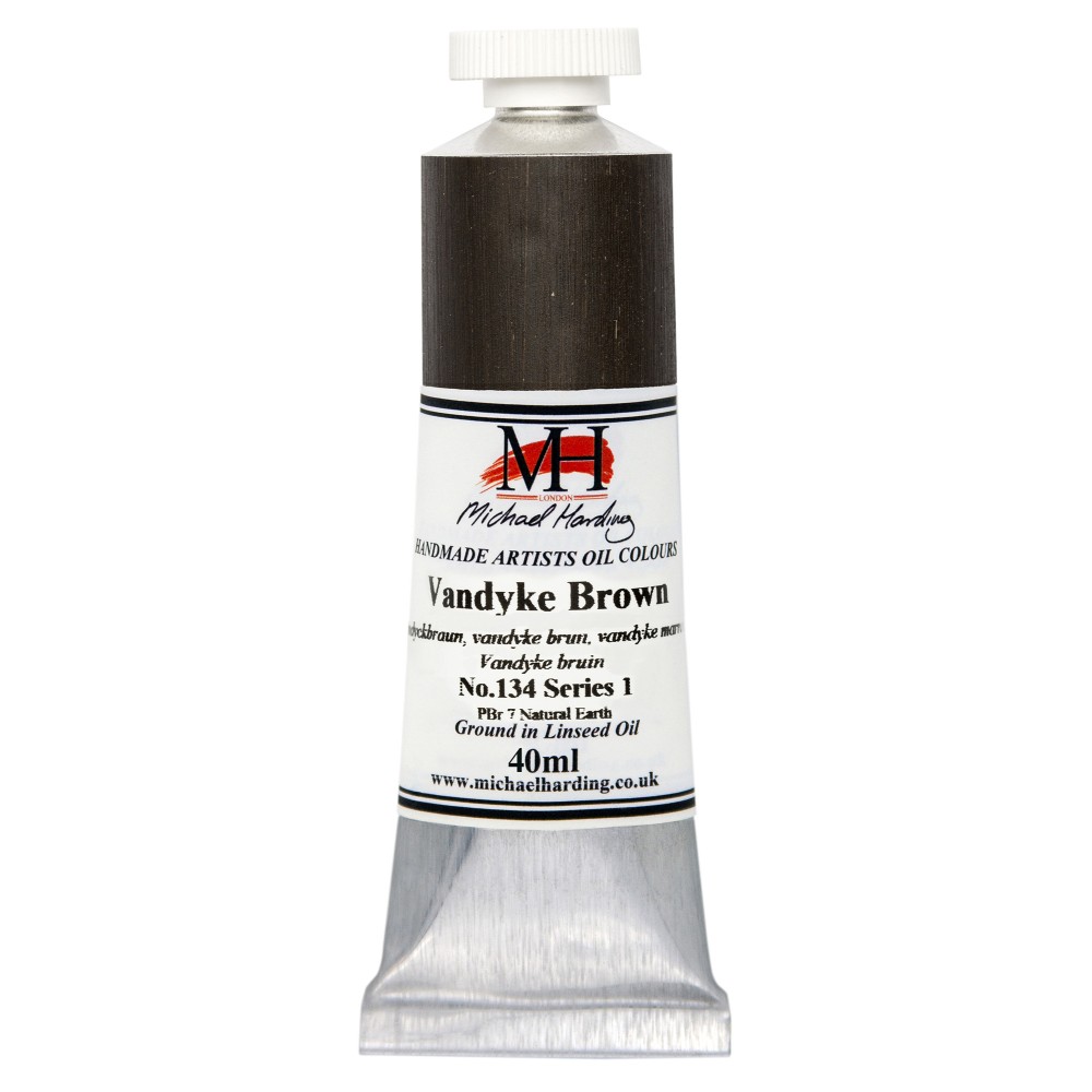 Oil paint - Michael Harding - 134, Vandyke Brown, 40 ml