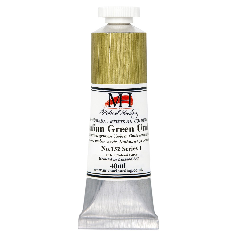 Oil paint - Michael Harding - 132, Italian Green Umber, 40 ml