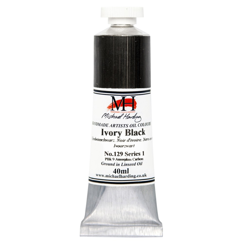 Farba olejna - Michael Harding - 129, Ivory Black, 40 ml