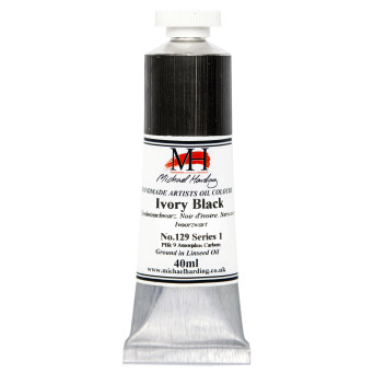 Farba olejna - Michael Harding - 129, Ivory Black, 40 ml