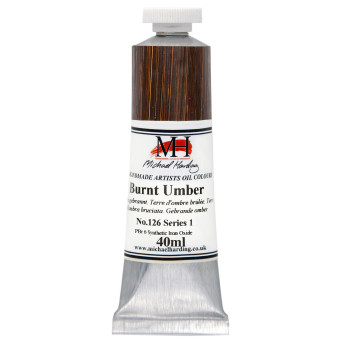 Oil paint - Michael Harding - 126, Burnt Umber, 40 ml