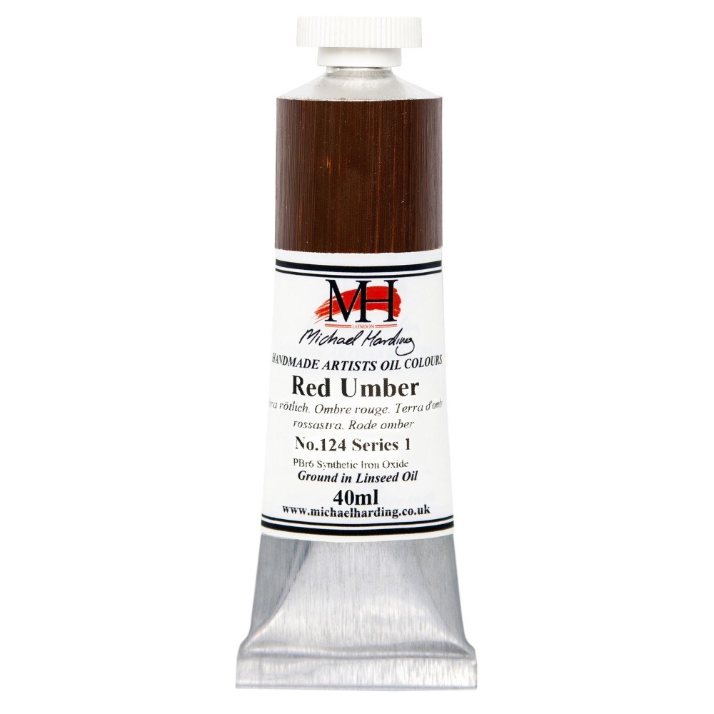 Oil paint - Michael Harding - 124, Red Umber, 40 ml