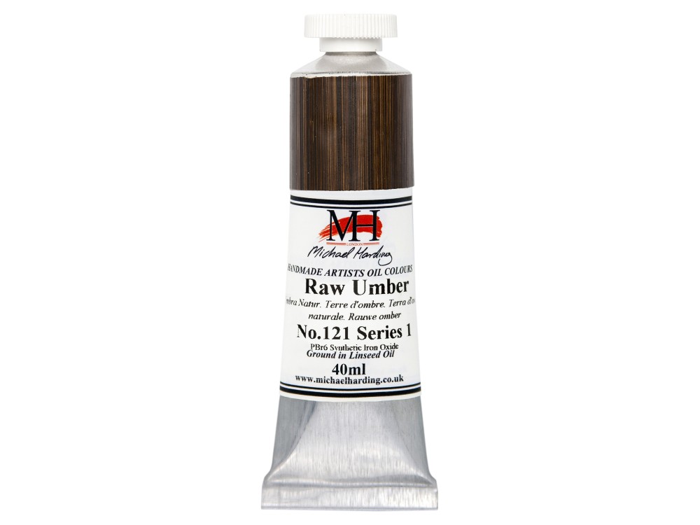 Oil paint - Michael Harding - 121, Raw Umber, 40 ml