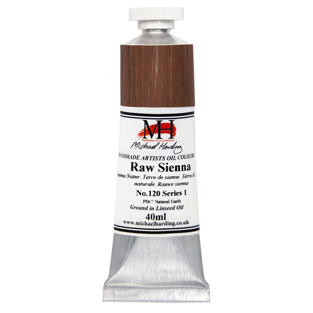 Oil paint - Michael Harding - 120, Raw Sienna, 40 ml