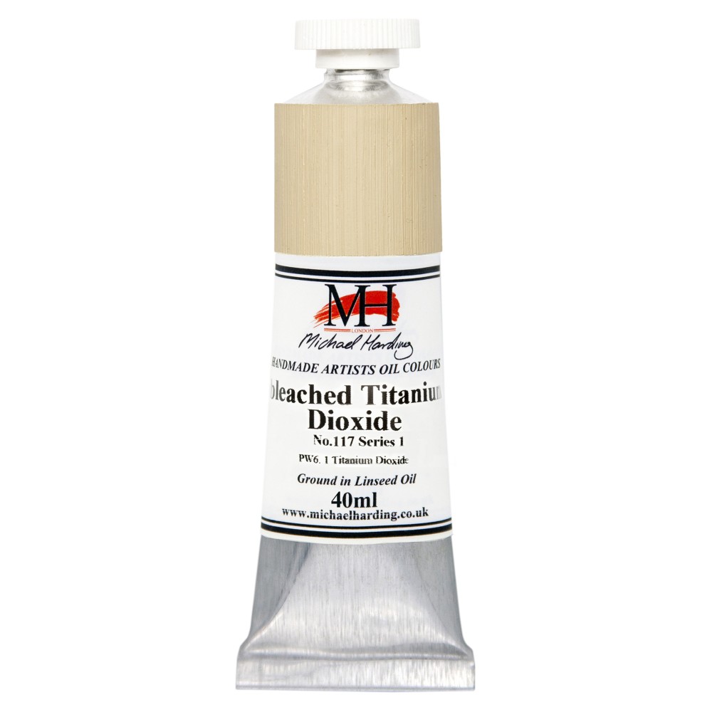 Oil paint - Michael Harding - 117, Unbleached Titanium Dioxide, 40 ml
