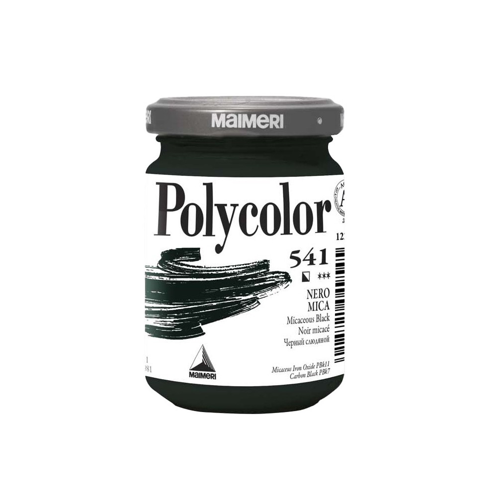 Acrylic paint Polycolor - Maimeri - 541, Micaceous Black, 140 ml