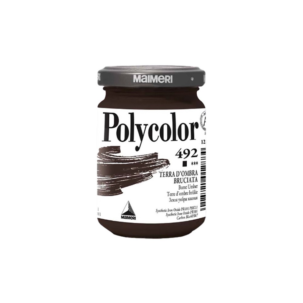 Farba akrylowa Polycolor - Maimeri - 492, Burnt Umber, 140 ml