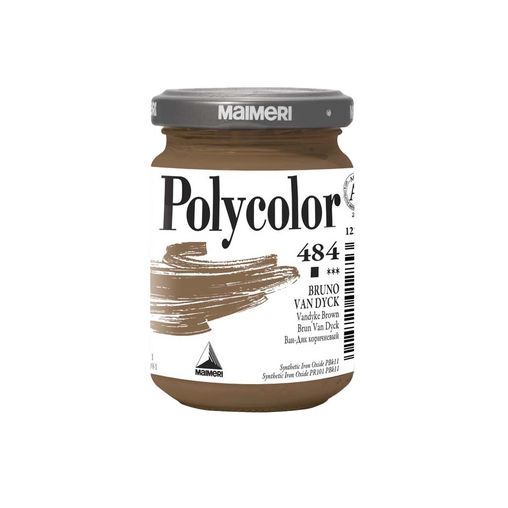 Farba akrylowa Polycolor - Maimeri - 484, Vandyke Brown, 140 ml