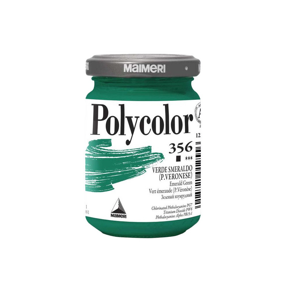 Acrylic paint Polycolor - Maimeri - 356, Emerald Green, 140 ml