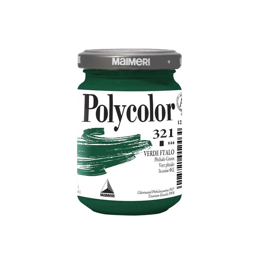 Acrylic paint Polycolor - Maimeri - 321, Phthalo Green, 140 ml