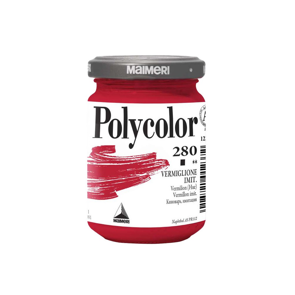 Farba akrylowa Polycolor - Maimeri - 280, Vermilion Hue, 140 ml
