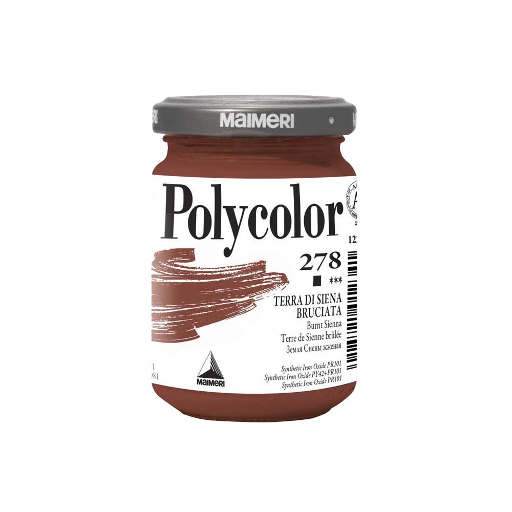 Acrylic paint Polycolor - Maimeri - 278, Burnt Sienna, 140 ml