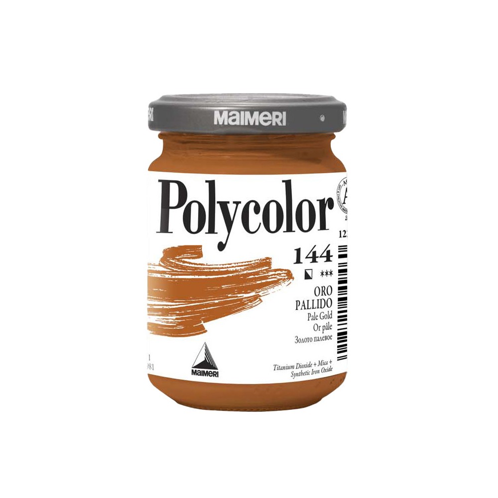 Acrylic paint Polycolor - Maimeri - 144, Pale Gold, 140 ml