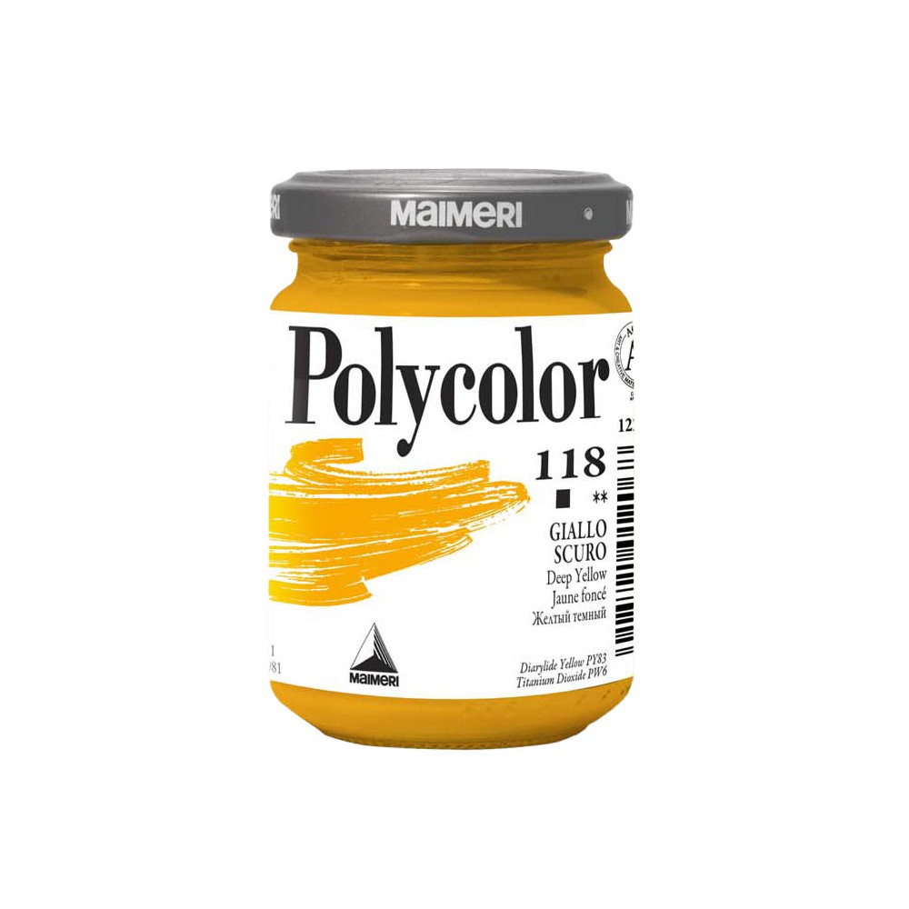 Farba akrylowa Polycolor - Maimeri - 118, Deep Yellow, 140 ml