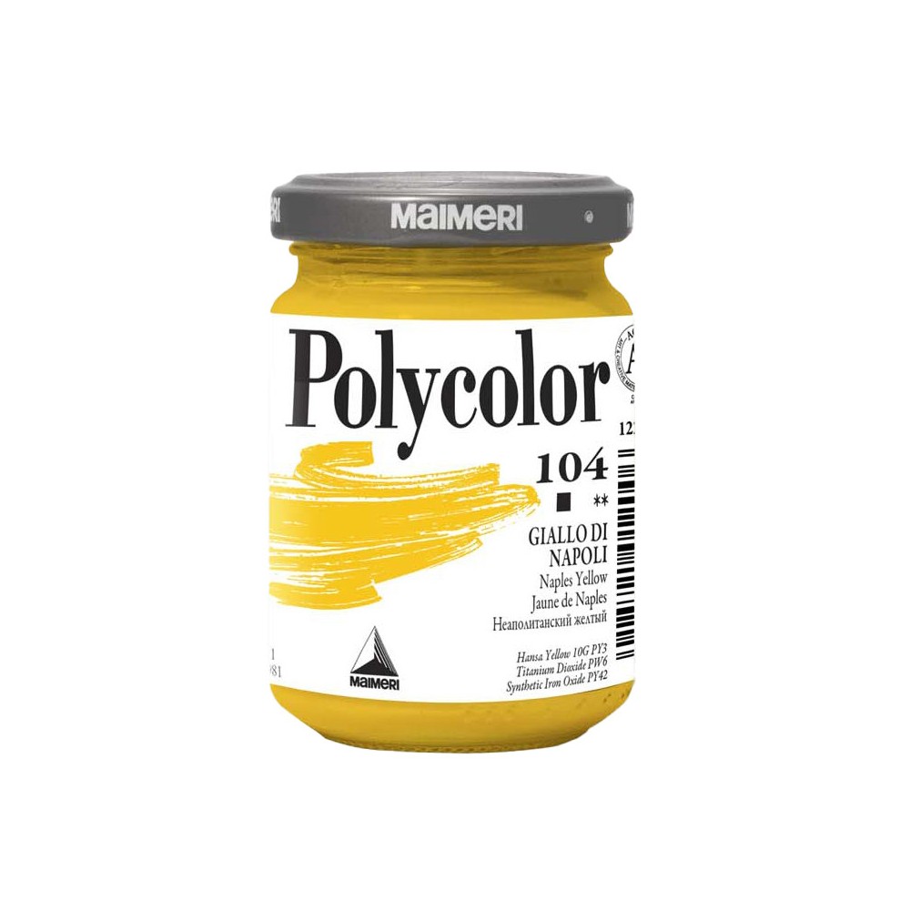 Farba akrylowa Polycolor - Maimeri - 104, Naples Yellow, 140 ml