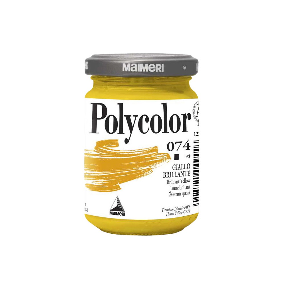Farba akrylowa Polycolor - Maimeri - 074, Brilliant Yellow, 140 ml