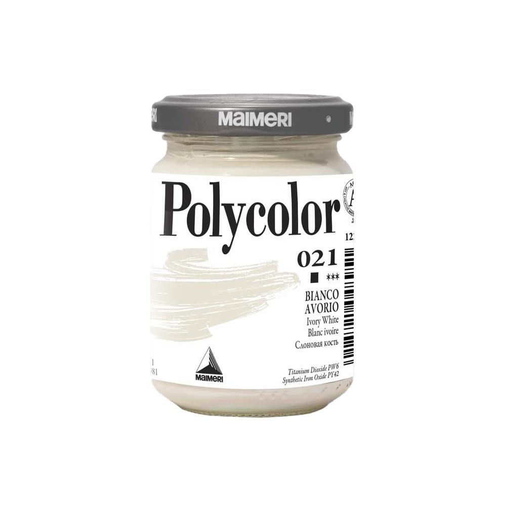 Acrylic paint Polycolor - Maimeri - 021, Ivory White, 140 ml