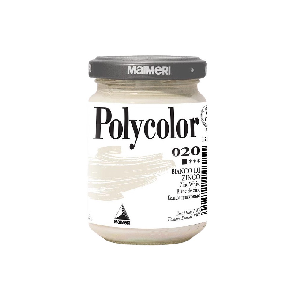 Farba akrylowa Polycolor - Maimeri - 020, Zinc White, 140 ml
