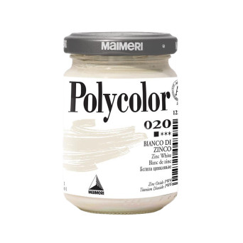 Acrylic paint Polycolor - Maimeri - 020, Zinc White, 140 ml